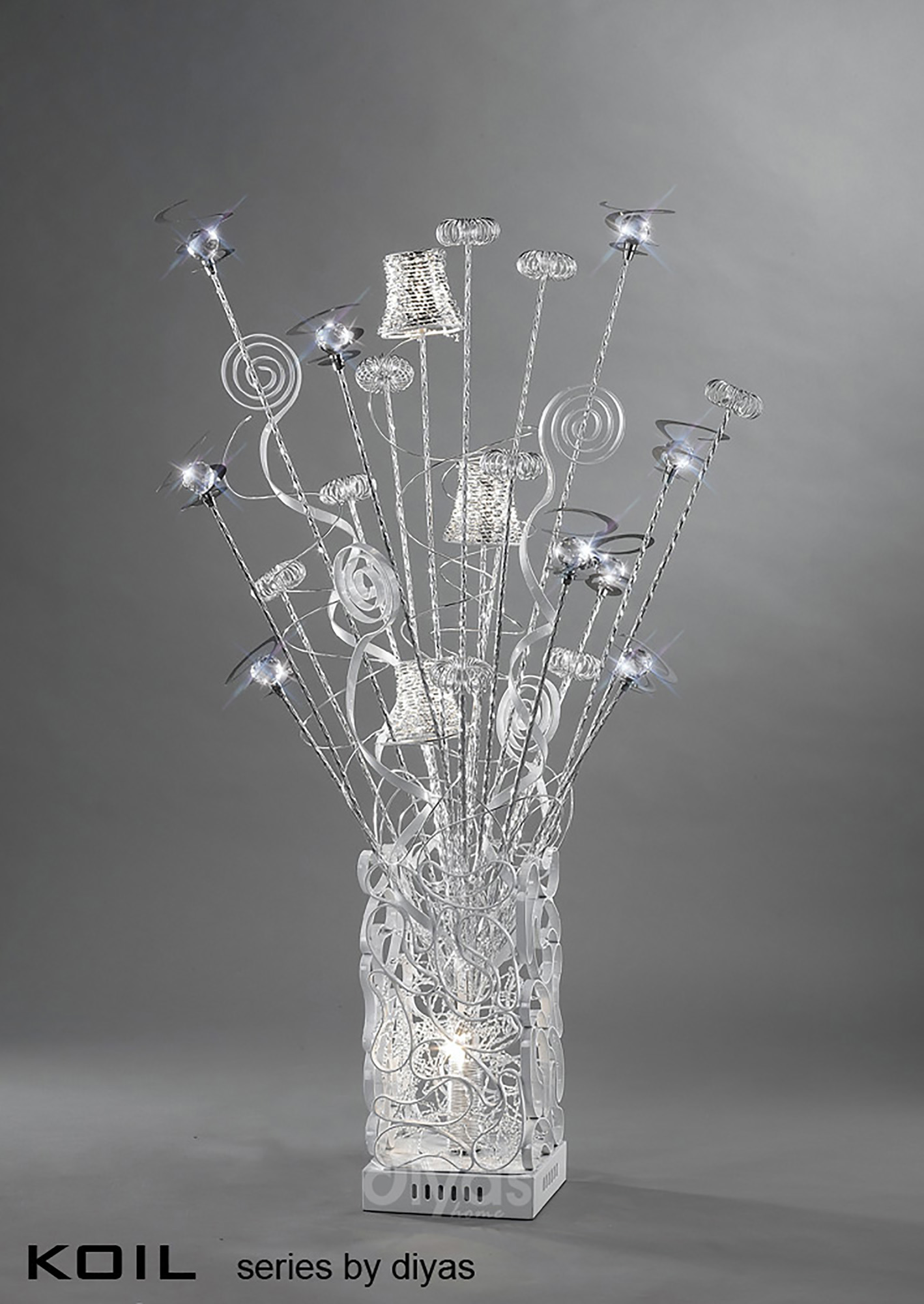 Koil Aluminium Crystal Table Lamps Diyas Home Modern Crystal Table Lamps Koil Aluminium Crystal Table Lamps Diyas Home Modern Crystal Table Lamps
